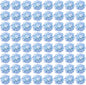 Auihiay 64 PCS Full Artificial Hydrangea Flowers, Blue Purple Silk Hydrangea Heads with Stems, Fake Flowers for Wedding Centerpieces, Baby Shower, Home, Garden, Party Decoration (Blue Purple)