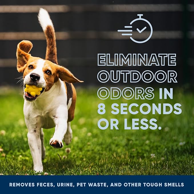 Eco Strong Outdoor Odor Eliminator Outside Dog Urine Enzyme Cleaner Powerful Pet, Cat, Animal Scent Deodorizer | Professional Strength for Yard, Turf, Kennels, Patios, Decks (128 OZ)-Mewly Pet