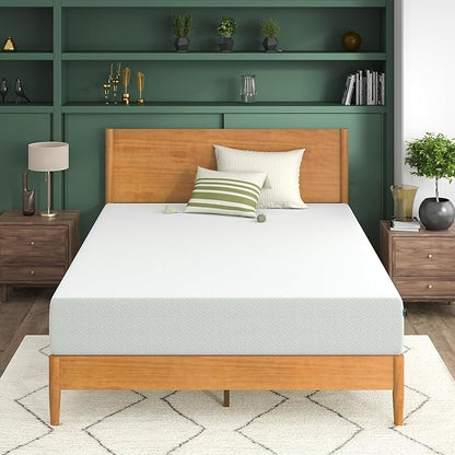 ZINUS 10 Inch Green Tea Memory Foam Mattress, King, Fiberglass Free, Patented Custom Contour Support, Sturdy Base Foam, CertiPUR-US Certified, Mattress in A Box, White