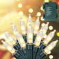 Blissun Christmas Lights, 50-Count Green Wire Light Set, Battery Operated Christmas Mini String Light with 8 Modes, 16 ft Fairy Lights for Christmas Tree Garden Wreath Decorations (1 Pack, Warm White)