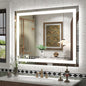 40x32 Smart Led Mirror for Bathroom, Dimmable Vanity Mirror with Lights, Backlit and Front Lit Makeup Mirror for Wall, Anti-Fog (Horizontal/Vertical)