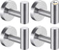 Bath Towel Hooks Robe Hook Holder Wall Mount Heavy Duty Wall Hooks SUS 304 Stainless Steel Coat Hook Closet Door for Bathroom Bedroom Hotel Kitchen Garage Pool 4 Pack (Brushed Nickel)