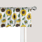 Ambesonne Sunflower Window Valance Pack of 2, Agricultural Pattern Botanical Inspiration Hand-Drawn Flowers, Rod Pocket Curtain Valances for Kitchen Bedroom, 54" X 18", Reseda Green Dark Brown
