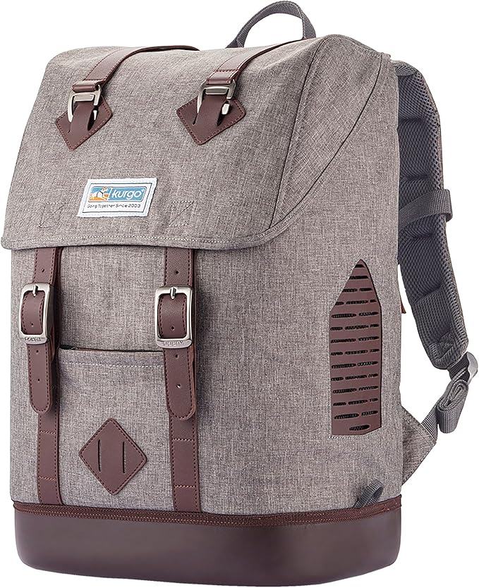 Kurgo Dog Carrier Backpack for Small Pets - Dogs & Cats | TSA Airline Approved | Cat | Hiking or Travel | Waterproof Bottom | G-Train | Ruck Sack | Heather Grey-Mewly Pet