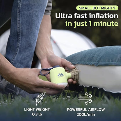 Woowind Electric Air Pump, Cordless Air Mattress Pump for Pool Floats, Swimming Rings, Air Bed, Air Sofa, Rechargeable Battery Powered