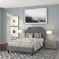 Flash Furniture Brighton Full Size Tufted Upholstered Platform Bed in Light Gray Fabric