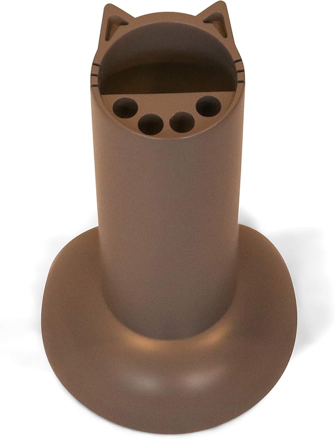 Cat Teaser Wand Holder. Keep Cats Safe with This Unique Cat Toy Storage Solution. Organize Feather Cat Wand Toys. Patent Pending (Gray)-Mewly Pet