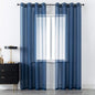 DUALIFE Navy Blue Curtains 96 Inches Long for Living Room Set of 2 Panels Grommet Window Coastal Dark Blue Sheer Curtains for Bedroom 52x96 Inch Length Indigo Blue