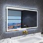 LED Bathroom Mirror 55"x 30",Front Lit and Backlit Bathroom Mirror with Lights,Stepless Dimmable,Anti-Fog, Shatter-Proof, Memory, 3 Colors Lighted Vanity Mirror (Horizontal/Vertical)