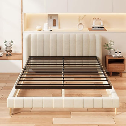 1.6 Inch Bunkie Board Full Low Heavy Duty Metal Box Spring Full Size Bed Base, Sturdy Mattress Foundation, Easy Assembly, Noise Free, Black