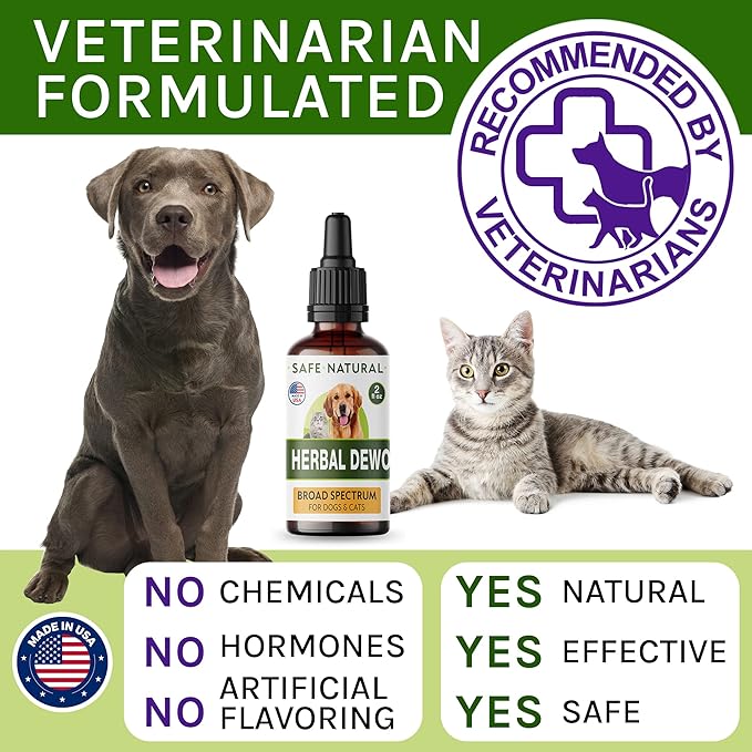 Liquid Herbal Cleanse for Cats and Dogs - Homeopathic Control for Pets of All Breeds and Sizes - Puppy and Kitten - USA-Sourced Ingredients - Preventative or Reactive - 2oz-Mewly Pet