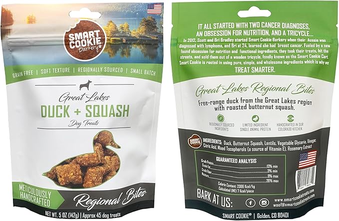 Smart Cookie All Natural Soft Dog Treats - 5 Flavor Variety Pack (5oz Each) - Healthy Dog Treats for Dogs & Puppies with Allergies, Sensitive Stomachs - Chewy, Grain Free, Made in USA-Mewly Pet