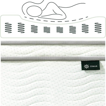 ZINUS 12 Inch Foam and Spring Mattress, Full, CertiPUR-US Certified Foams, Mattress in A Box, White