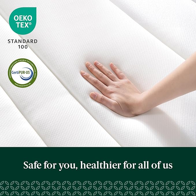 ZINUS 10 Inch True Support Hybrid Mattress [New Version], Full, Fiberglass free, Medium Feel, Motion Isolation, Certified Safe Foams & Fabric, Mattress in A Box