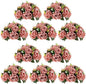 NUPTIO Artificial Flower Centrepieces for Tables - 10 Pcs Dusty Rose Fake Flowers Roses Balls 9.5in Diameter - Silk Faux Rose Arrangement for Wedding Party Centerpiece Table Decorations