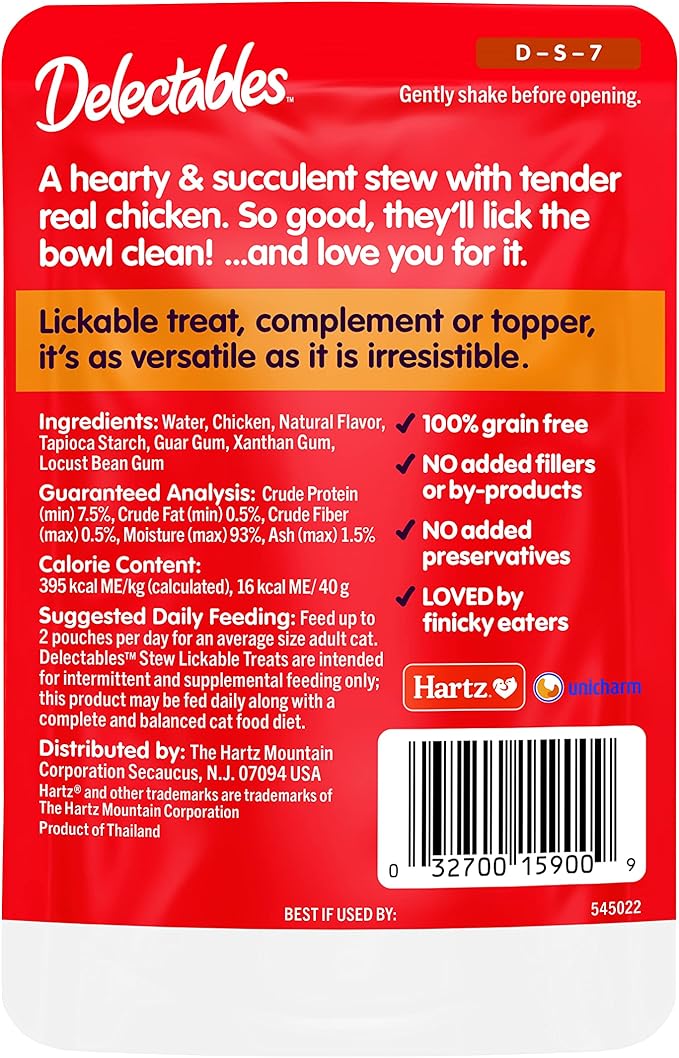 Delectables Non-Seafood Stew Lickable Wet Cat Treats, Chicken, 1.4 oz (Pack of 12)-Mewly Pet