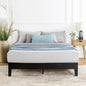 Mellow Naturalista Grand 12 Inch Solid Wood Platform Bed with Wooden Slats, Easy Assembly, Full, Black
