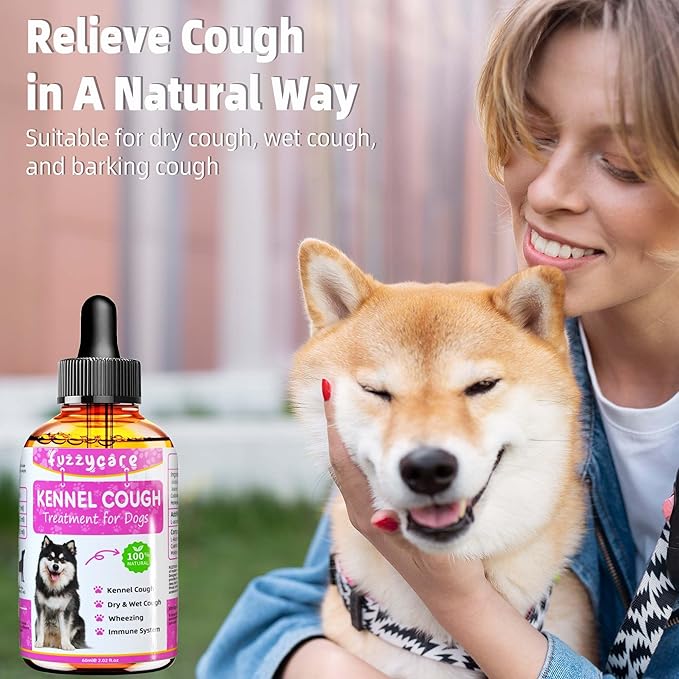 Dog Cough Treatment，Effective Kennel Cough Medicine for Dogs & Cats, Natural Kennel Cough Treatment and Allergy Relief, Herbal Drops for All Breeds & Sizes, Soothing Dog Cough Medicine-Mewly Pet