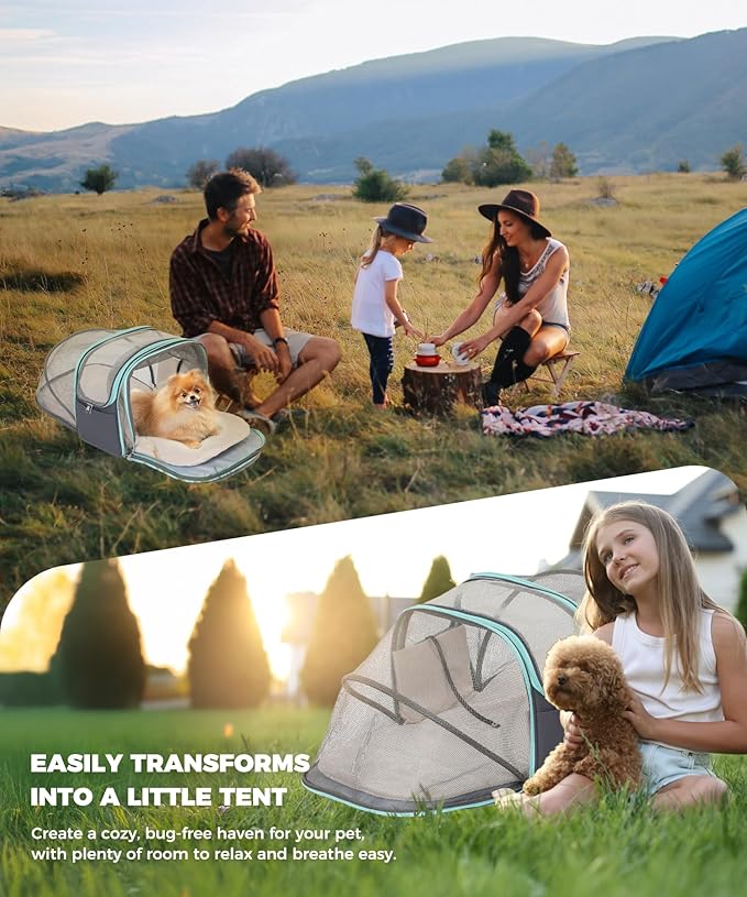 Expandable Pet Carrier Backpack, Cat Carrier Backpacks with Breathable Mesh for Cats Small Dogs Puppies Up to 25 Lbs Airline Approved Waterproof Travel Carrier with Safety Buckle for Hiking & Flights-Mewly Pet