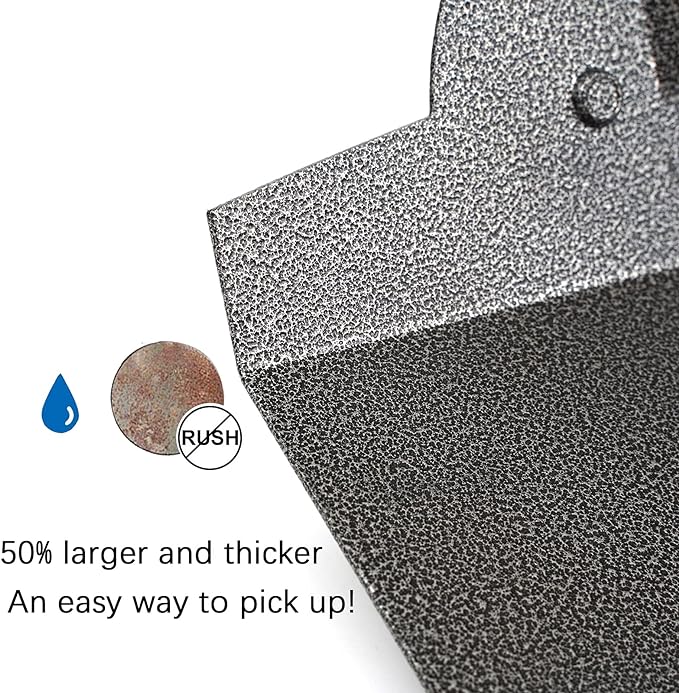 Pooper Scooper, Metal Aluminum Tray and Spade Poop Scoop Set with Adjustable Stainless Steel Long Handle, Pet Waste Removal Heavy Duty Poop Scooper (Small Tray&Spade)-Mewly Pet