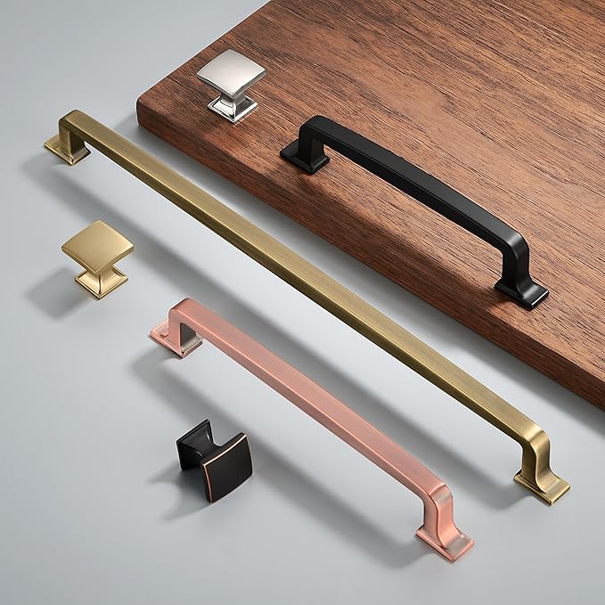 Khtumeware 10 Pack 6-1/4 Inch Oil Rubbed Bronze Cabinet Pulls and Drawer Pulls for Kitchen Cabinets and Cupboards