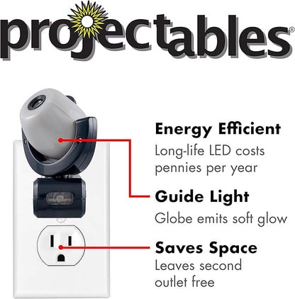 Projectables Mandalorian LED Night Light, Star Wars, Projector, Galaxy Light, Plug-in, Dusk to Dawn, Grogu, For Kids, Adults, Ideal for Bedroom, Playroom, Nursery, Bathroom, 53216