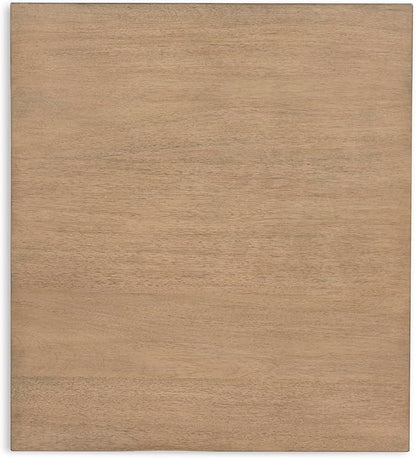 Signature Design by Ashley Drazmine Casual End Table with 1 Lower Shelf, Light Brown & Black