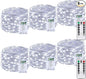 6 Pack 60LED Christmas Battery Operated Fairy Lights with Remote, 8 Modes String Lights with Timer, Dimmable, Memory Function, Waterproof Twinkle Lights for Outdoor Indoor Christmas Decor(Cool White)