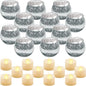 Rtteri 12 Set Votive Candle Holders Wedding Centerpiece Table Decorations Speckled Mercury Glass Votive Candle Holders with Tea Lights Birthday Party Decorations for Home (Silver)