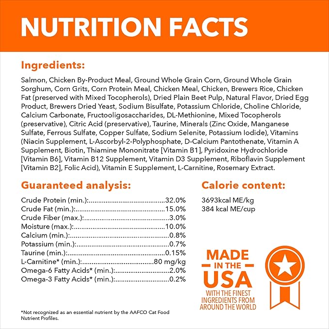 IAMS Proactive Health Adult Healthy Dry Cat Food with Real Salmon, 16 lb. Bag-Mewly Pet