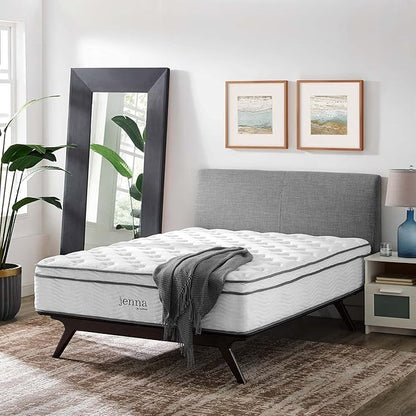 Modway Jenna 14” Innerspring and Memory Foam Full Mattress With Individually Encased Coils
