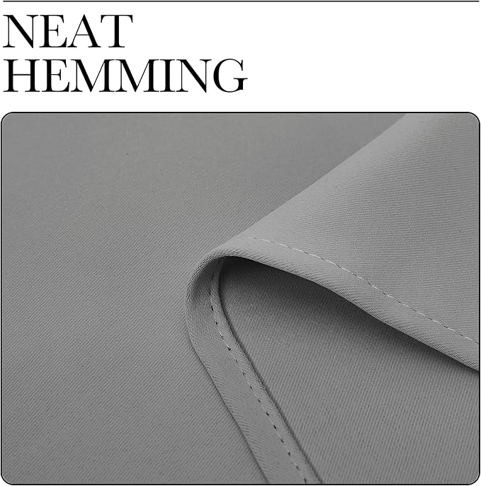 NICETOWN Silver Grey Blackout Curtain Panels for Bedroom, Thermal Insulated Grommet Top Blackout Draperies and Drapes for Basement (2 Panels, W34 x L72-inch)