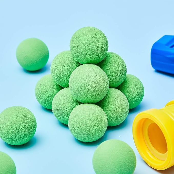 Frienda 24 Pieces Refill Balls Soft Green Foam Balls Refills Approx 1. 1 Inch in Diameter, Soft Small Light Cat Ball Toys-Mewly Pet