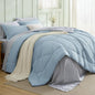 Bedsure Full Size Comforter Set - 7 Pieces Reversible Sky Blue Bedding, Full Size Bed Set for All Seasons, Bed in a Bag with Down Alternative Comforter, Sheets, Pillowcases & Shams