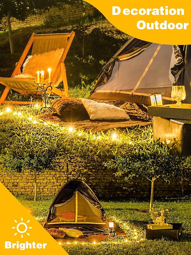 3 Pack 60LED Christmas Battery Operated Fairy Lights with Remote, 8 Modes String Lights with Timer, Dimmable, Memory Function, Waterproof Twinkle Lights for Outdoor Indoor Christmas Decor(Warm White)
