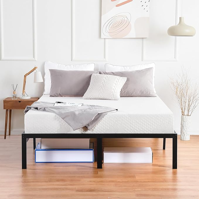 PrimaSleep King Mattress, 9 Inch Gel Memory Foam Mattress, Gel Infused for Comfort and Pressure Relief, CertiPUR-US Certified, Bed-in-a-Box, Medium Firm, King Size