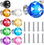Youyole 10 Pcs Dresser Crystal Knobs 30mm Glass Pull for Cabinets and Drawers Knobs for Dresser Drawers and Kitchen(Artsy Style)
