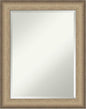 Amanti Art Bronze Bathroom Mirror for Over Sink, 29x23 Elegant Brushed Bronze Rectangle Vanity Mirror, Medium Casual Frame, Hangs Horizonally and Vertically, Bathroom Wall Decor, Beveled Edge