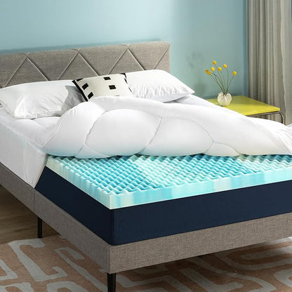 Best Price Mattress 3 Inch Pillowtop Mattress Topper and Pad Combo, 2 Inch Egg Crate Foam Mattress Topper, 1 Inch Plush Mattress Pad, Certified Safe Foam and Fabric, Dorm Essentials, Full