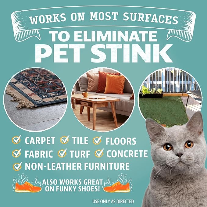 ANGRY ORANGE Pet Odor Eliminator for Cat Urine, Carpet Stains, and Strong Smells – Fresh Scent Odor Remover- 24 oz-Mewly Pet