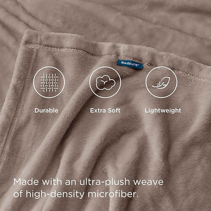 Bedsure GentleSoft Fleece King Size Blankets for Bed Mocha Brown - Soft Lightweight Plush Cozy Fuzzy Luxury Microfiber, 108x90 inches