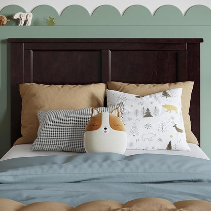 AFI, Madison Twin Solid Wood Panel Headboard with Attachable Charger, Espresso