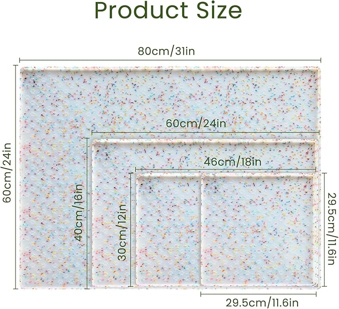 Ptlom Dog Food Mat Anti-Slip Dog Bowl Mats for Food and Water, Waterproof Pet Placemat Prevents Messy Spill to Floor, Silicone Puppy Feeding Tray for Small, Medium and Large Dogs Cats-Mewly Pet