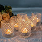 Woho 24pcs Clear Votive Candle Holders, Glass Tea Lights Candle Holder for Wedding Decor, Tealight Candle Holder for Gift Home Decoration
