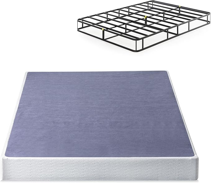 ZINUS 7 Inch California King Metal Smart Box Spring, Mattress Foundation, Strong Metal Frame, Easy Assembly