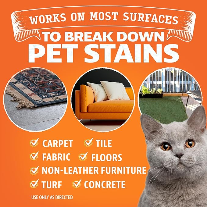ANGRY ORANGE Cat Urine Odor Eliminator & Stain Remover, Pet-Friendly Deodorizer-Mewly Pet