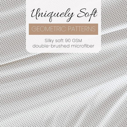Linen Market Double-Brushed Patterned Microfiber California King Sheet Set 4 Piece – Oeko-TEX Certified Ultra Soft & Wrinkle-Free - 16" Deep Pocket Sheets Easy Care Cal-King Size - Stippled Gray