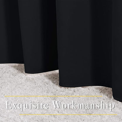NICETOWN Black Out Bedroom Curtains 72 inches Long, Grommet Blackout Thermal Insulated Window Treatment Room Darkening for Bedroom/Home Office, 2 Panels, W37 x L72