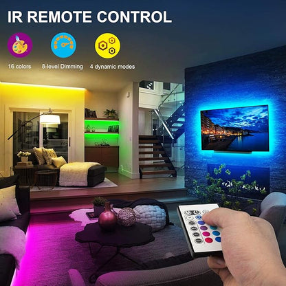 maylit Tv Led Backlight, 22.3ft Led Strip Lights for 85-100in Tv, Tv Lights kit with Remote, RGB Bias Lighting for Room Decor