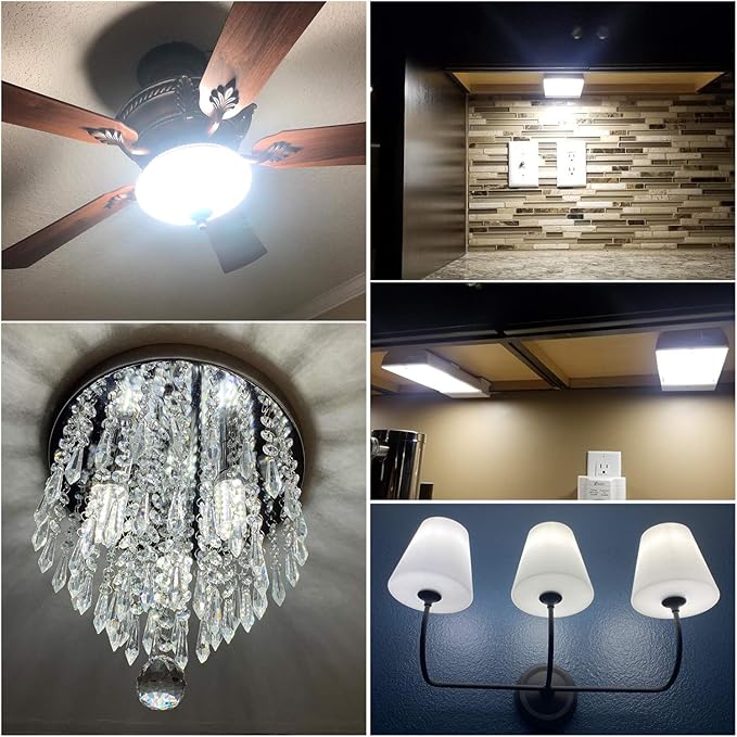 LED Light Bulb 100w Equivalent 1200 Lumen 6000K Cool Daylight White 12W LED Super Bright Bulb E26 Base Non-Dimmable Chandelier Light Bulbs for Home Indoor LED Corn Light Bulb Pack of 4
